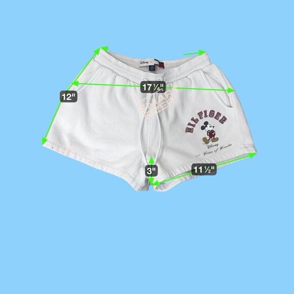 Tommy Hilfiger Disney Collab Disney Mickey Mouse White Sweat Lounge Shorts S - Picture 2 of 4